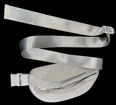 Gaiam Crossbody Waist Fanny Pack Bag Pocketbook Grey Adjustable Zippered Travel