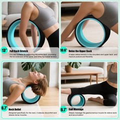3 Pack Yoga Wheel Set for Back Pain Relief & Stretching, Deep Tissue Massage Foa