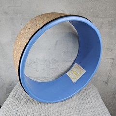 12 Inch Yoga Wheel Blue + Splatterpaint Cork Maji Sports