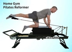 High Quality Foldable Pilates Reformer with Padded Rebounder for Cardio Fitness