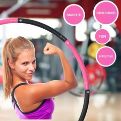 Weighted Fitness Hoop for Adults Beginners, 2lb Hula Hoop for Fun Exercise, 8…
