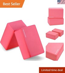 High Density Yoga Blocks (9x6x4) – Perfect for All Fitness Levels