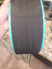 REEHUT BRAND Turquoise/Black FOAM Yoga Wheel 13″ X 5″ Balance Back Stretcher