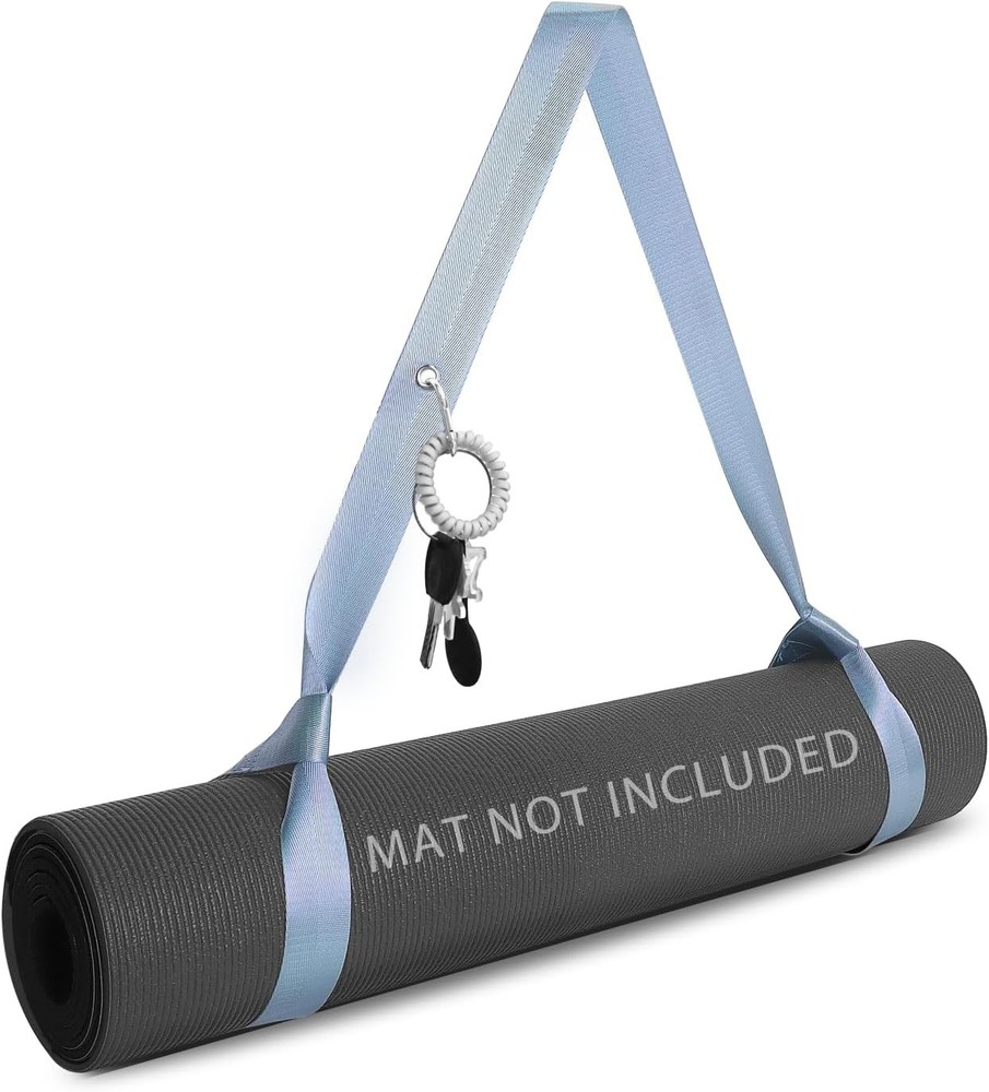Yoga mat carrying strap adjustable carrier with carabiner