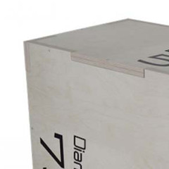Diamond Plyometric Plyo Box Natural Wood Fitness Pilates Grey