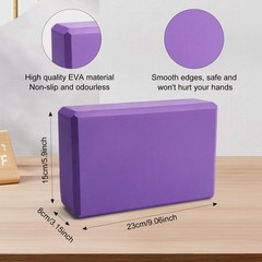 Yoga Block Set of 2 Yoga Block Yoga Blocks High Density Eva Foam, Non-Slip Leic…