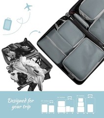 WOOMADA Compression Packing Cubes for Suitcases Travel Essentials 8 Set Expan…