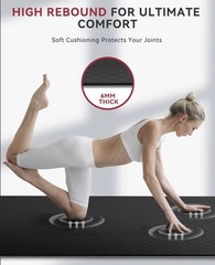 Large Yoga Mat – 72″x36″x6mm (1/4 inch), Extra Wide Non-Slip Exercise Mat for…