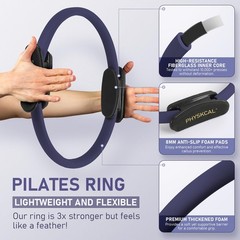 Pilates Ring Set, 15-Inch Circle with 1x Core , 3X Resistant Loop and 2X Flex…