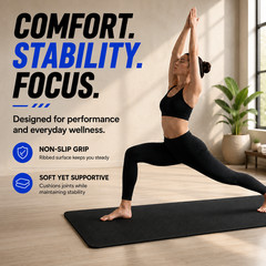 Fitness Training Yoga Mat 72×24 Inch 10mm Thick Exercise Workout Mat