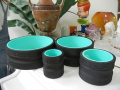FURNHOME YOGA WHEEL SET 4 PACK DEEP TISSUE MASSAGE BACK PAIN RELIEF & STRETCHING