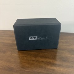 Free Spirit Black Yoga Block Big 9x6x4 Some Wear Exercise Rehab RFS