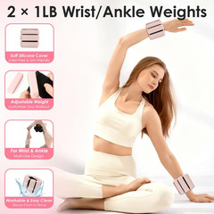16 PCS Pink Pilates Ring and Ball Set for Women with 15″ Magic Circle,
