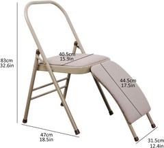 Yoga Auxiliary Chair with Lumbar Back Support Foldable Balance Training