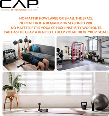 CAP Barbell 1/2-Inch High Density Exercise Yoga Mat with Strap | Multiple Option