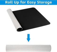 Enhanced Stability Non-Slip Mat for Under Desk Exercise Equipment – Black