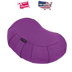 Buckwheat Hull Meditation Pillow Crescent Cotton Washable Handle Adult Yoga Mat