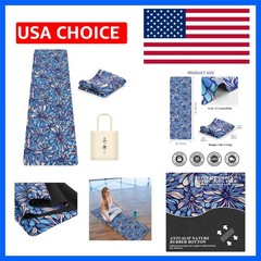 Travel Suede Yoga Mat 1.5mm Thick Non Slip Foldable Lightweigh Sweat Absorben…