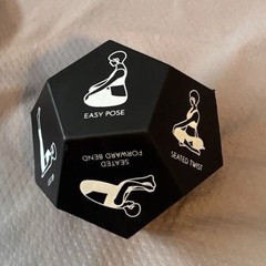 12-Sided Yoga Dice Single Die Roll To Choose Your Yoga Poses Asanas Black Foam
