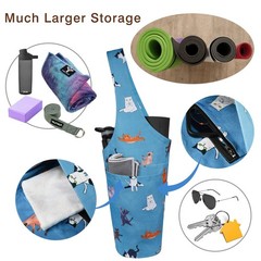 Niagara Yoga Bag – Cat Yoga Pose Mat Carrier with Large & Zipper Pockets, Fit…