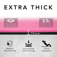 Large Exercise Mat – Extra Thick 10mm Workout Mat (72″x32″) – Non-Sl