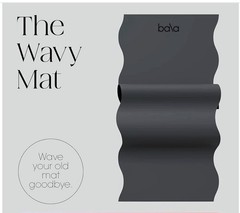 Bala The Wavy Mat Antimicrobial Waterproof Non-Slip Yoga Pilates Charcoal Mat