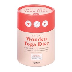 IS Gift – Wooden Yoga 8pc Dice Set – 48 Different Poses