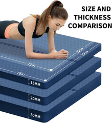 Premium Large Exercise Mat – Thick Yoga & Workout Mat with Free Carry Bag