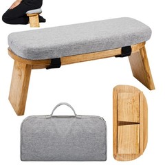 Meditation Bench with Carrying Bag, Meditation Kneeling Stool Portable Yoga M…