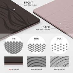 Extra-Large Non-Slip Yoga Mat Thick TPE Cushion Exercise Fitness Portable New