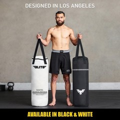 Elite Sports Boxing Bag 4 FT – Heavy Duty Canvas Punching Bag with Straps