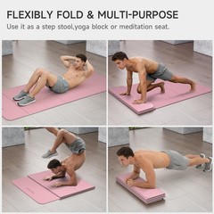 7-Fold Yoga Mat 74″x31″ – 0.31 Inch Thick Folding Exercise Mat, Extra Wide No…