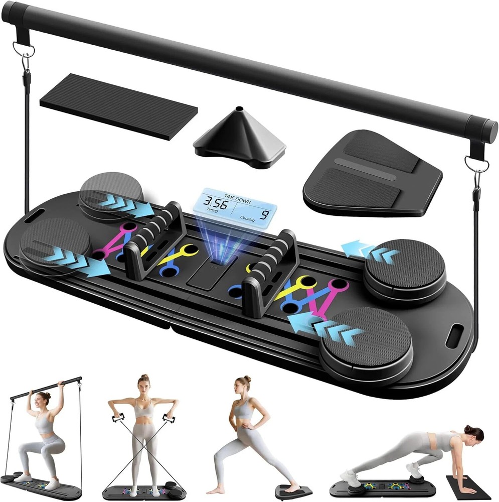 Pilates Reformer, Reformer Pilates Machine for Home Workout, Multifunctional Abd