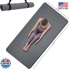 Yoga Mat Double-Sided Non Slip, 72” x 32” x 7mm – Extra Wide & Thick Yoga Mat