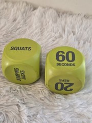 Lime Green Workout Cubes HIIT Interval Workouts Exercises