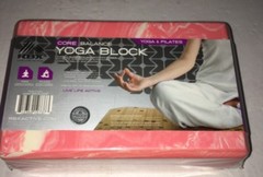 RBX Yoga & Pilates Block-Core Balance-Pink -Live Life Active-NEW-SHIPS N 24 HRS