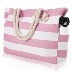 Beach Bags for Women – Large Beach Tote Bag Waterproof Sandproof with Red
