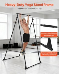 VEVOR Yoga Stand Frame Max 440lbs Aerial Rig Swing 4-Level Adjust