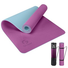 Yoga Mat Non Slip, Eco Friendly Fitness 0.24*24*72 Inches, Purple / Teal