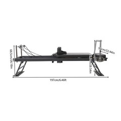 Foldable Pilates Reformer Machine Full Body Workout Cardio Yoga Fitness Reformer