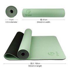 Non-Slip Eco-Friendly Yoga Mat with Carrying Strap – Fitness & Pilates Workout M