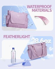 Yoga Mat Bag Tote Gym Women Men Waterproof Wet Pocket Hook Loop Storage