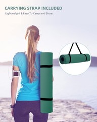 COOLMOON Yoga Mat Non Slip, Anti-Tear 1/4 Thick TPE Mats for HE-GREEN