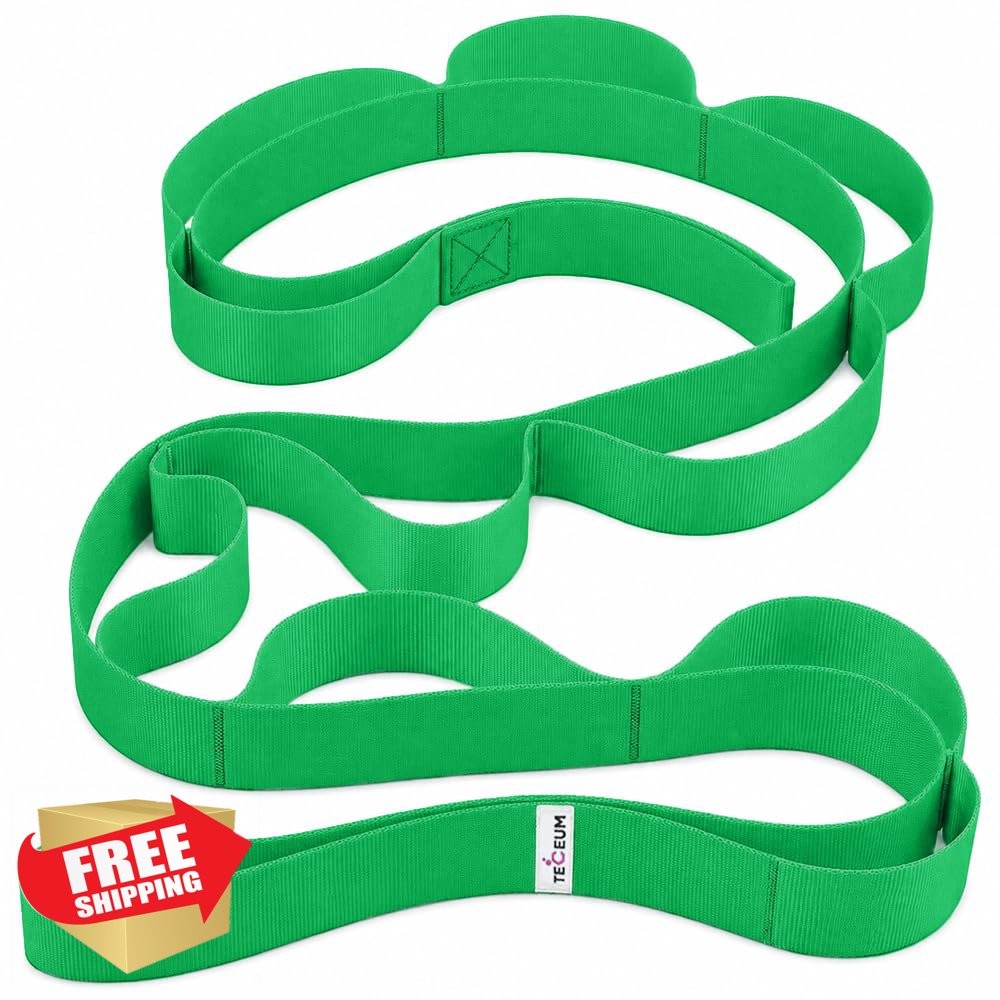 TECEUM Stretching Strap Green 10 Loops