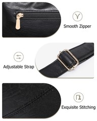 Hobo Bag for Women with Mini Purse Soft Vegan Leather Slouchy Shoulder Crossb…