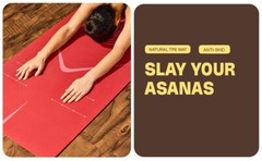 Exercise Yoga Mats Thick w/Carry Strap – Gym Pilates Meditation Fitness