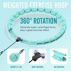 Weighted Hula Circle Hoops for Adults Weight Loss, Infinity Fitness Hoop Plus…