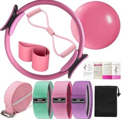 8Pcs Pilates Ring Set Home Pilates Equipment for Women Kit
