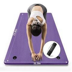 Yoga Mat 72.8″ x 31.5″ x 2/5 inch Thick With Strap and Bag, Extra Wide Workou…