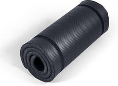 Tone Fitness 1-Inch Thick Yoga Mat | High-Density, 72″ X 24″ X 1″, Black